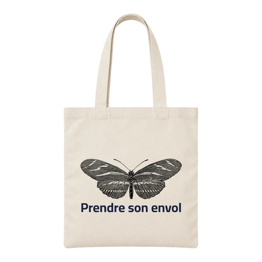 Tote bag — Papillon · Ailes zébrées