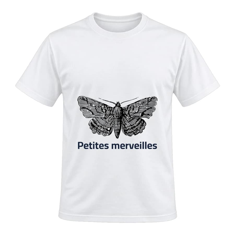 T-shirt — Papillon de nuit · Encre naturelle