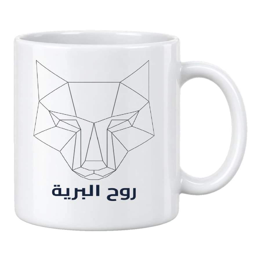 Mug — Loup · Lignes géométriques