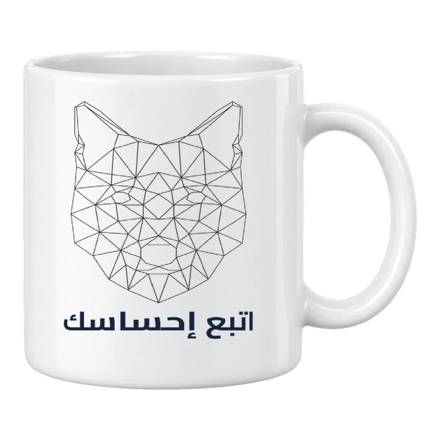 Mug — Loup · Lignes géométriques