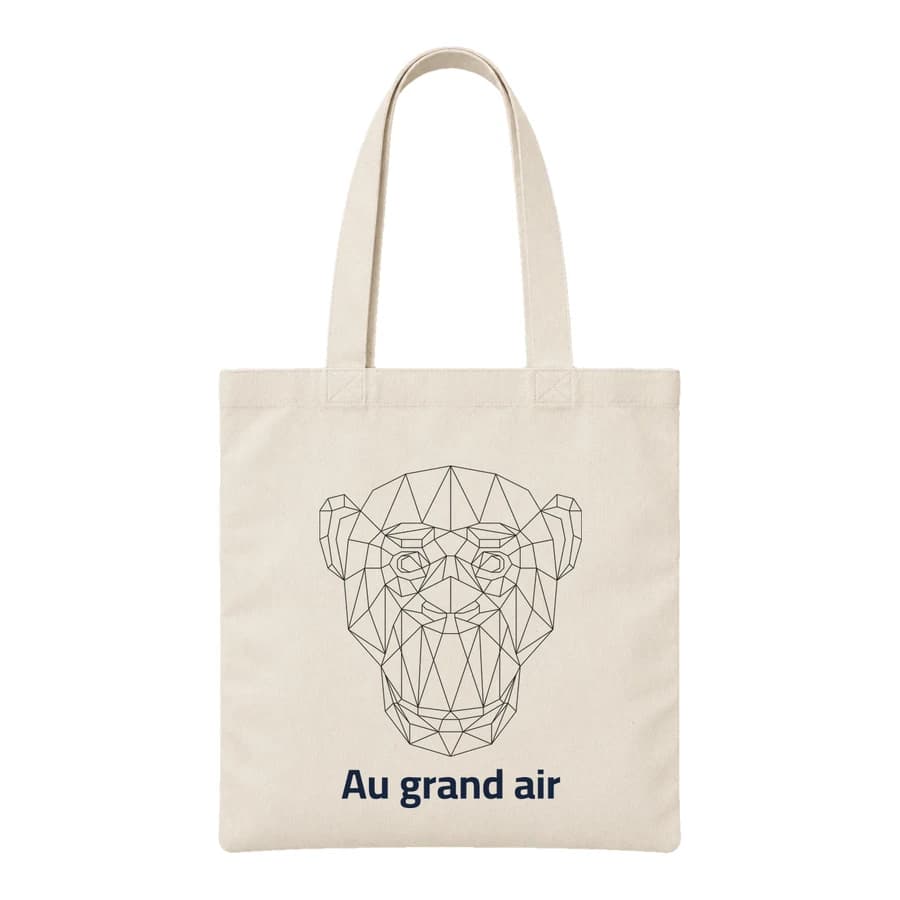Tote bag — Singe · Lignes géométriques