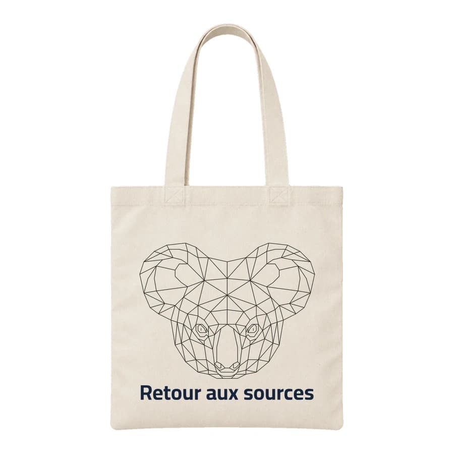 Tote bag — Koala · Lignes géométriques