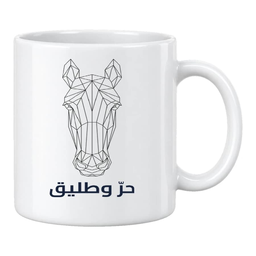 Mug — Cheval · Lignes géométriques