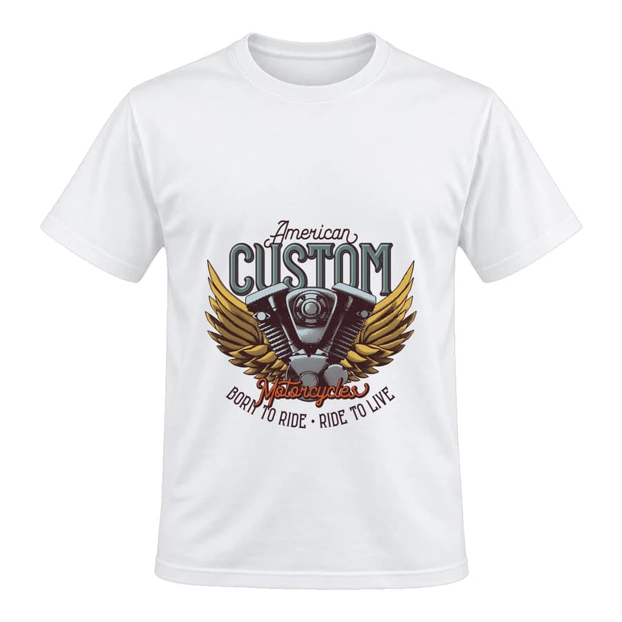 T-shirt — Moto custom · Deux roues