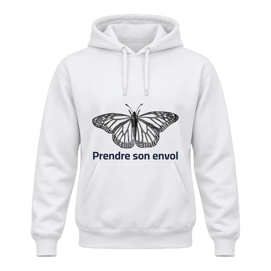 Hoodie — Papillon · Lignes sauvages