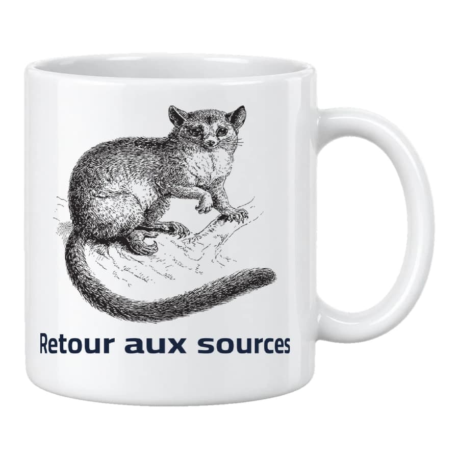 Mug — Lémurien · Gravure vintage