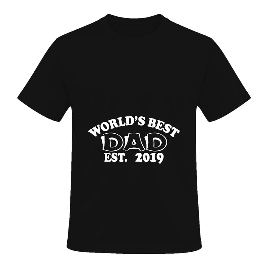 T-shirt — World is best dad est. 2019