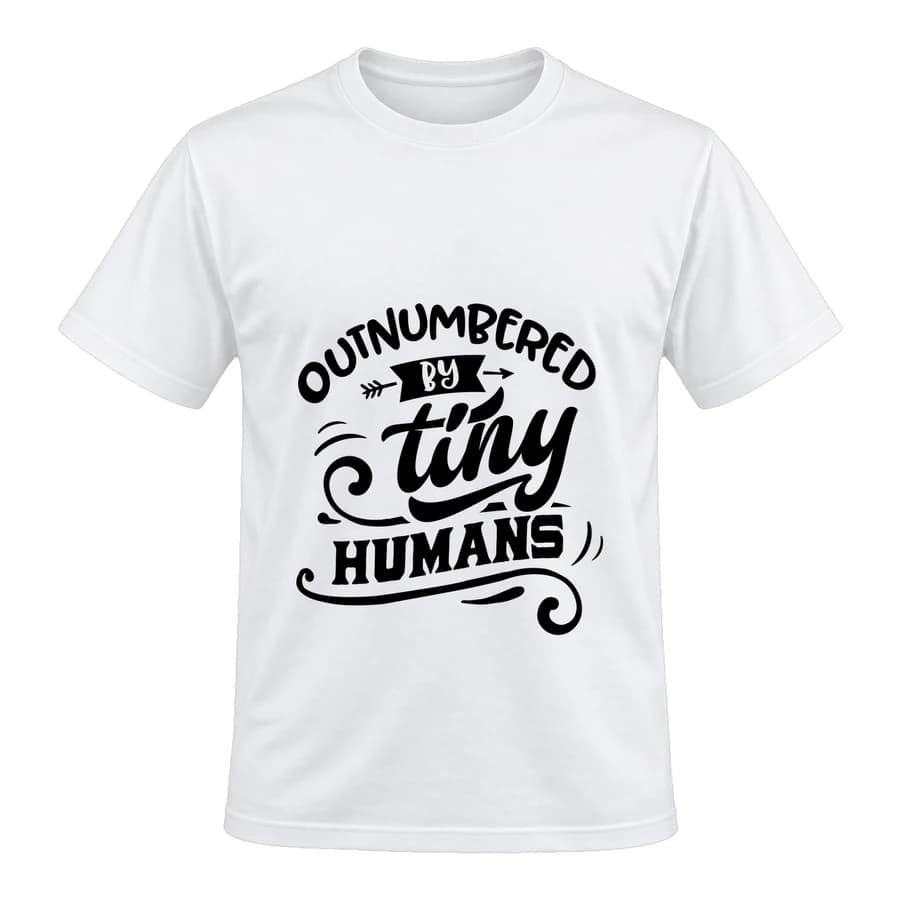 T-shirt — Outnumbered by tiny humans